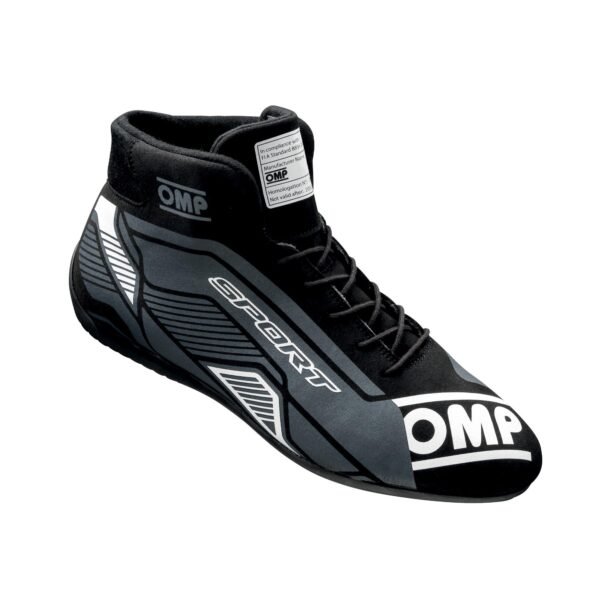 OMP SPORT Racing Shoes FIA 8856-2018 BLACK / WHITE - Size 36