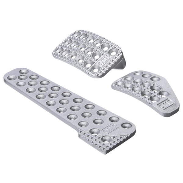 OMP SET 3 ALU RACING PEDALS SILVER