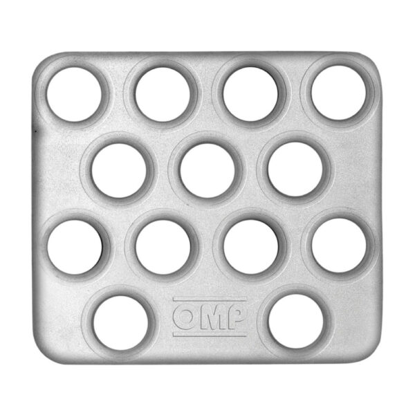 OMP CO-DRIVER'S FOOTREST IN SANDBLASTED ALUMINUM SILVER