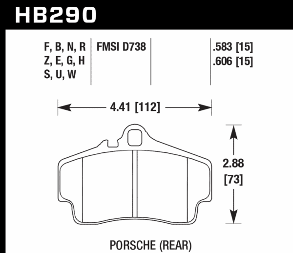 HB290W.606 - Hawk DTC-30 Brake Pads; Rear - Image 2
