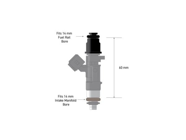 Haltech Fuel Injector Adapter 14mm 3/4 to Full Length - Image 4