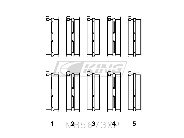 King Main Bearing Shell HONDA F20C, F22C, 16V