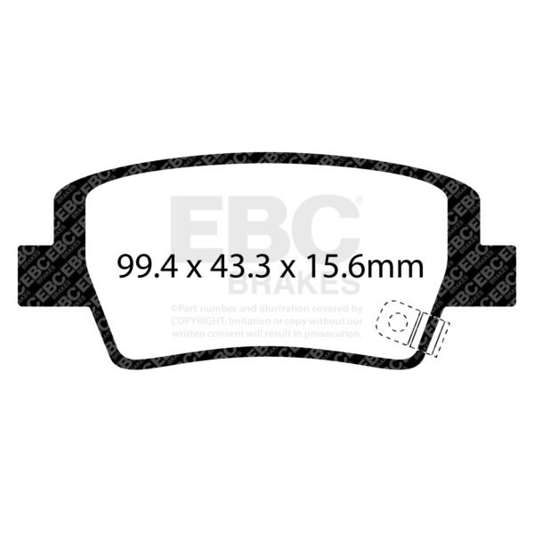 DP53154NDX - EBC Bluestuff NDX Brake Pads; Rear - Image 2