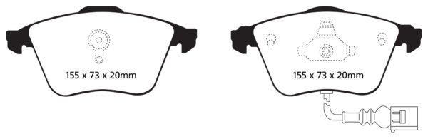 DP81946RP1 - EBC RP-1 Brake Pads; Front - Image 2