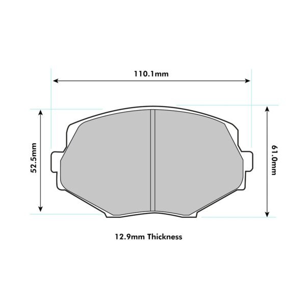 1282PR - PBS ProRace Brake Pads; Front - Image 2