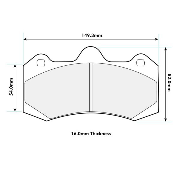 8504PT - PBS ProTrack Brake Pads; Front - Image 2
