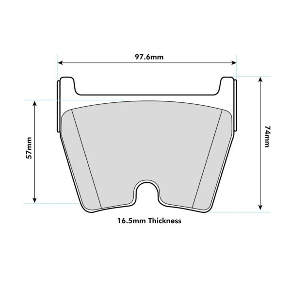 8580PCS1 - PBS ProComp S1 Brake Pads; Front - Image 2