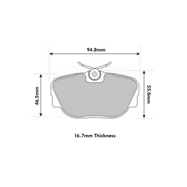 1130PR - PBS ProRace Brake Pads; Front - Image 2