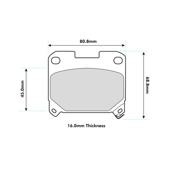0606PT - PBS ProTrack Brake Pads; Rear - Image 2