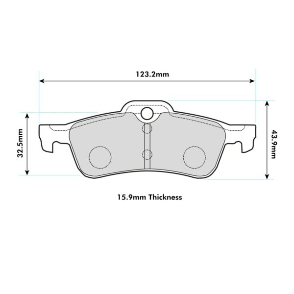 2006PR - PBS ProRace Brake Pads; Rear - Image 2