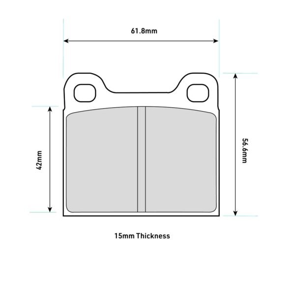 0002PCR - PBS ProComp R Brake Pads; Rear - Image 2