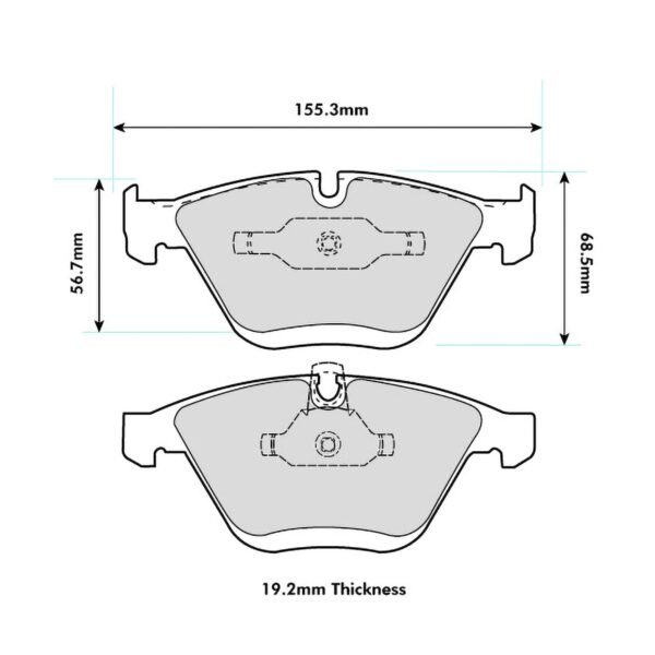 8328PR - PBS ProRace Brake Pads; Front - Image 2