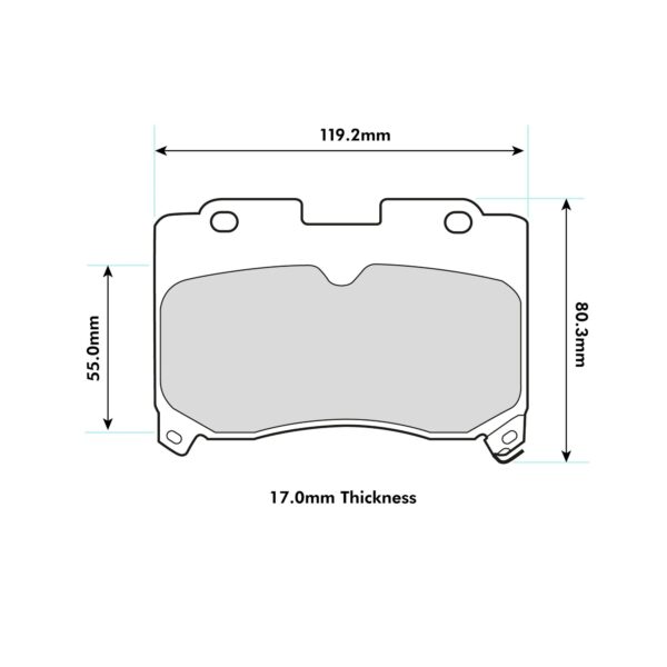 0602PT - PBS ProTrack Brake Pads; Front - Image 2