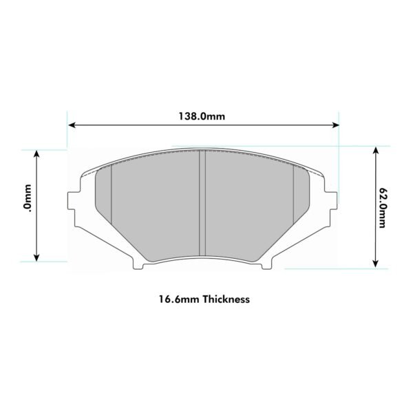 8262PR - PBS ProRace Brake Pads; Front - Image 2