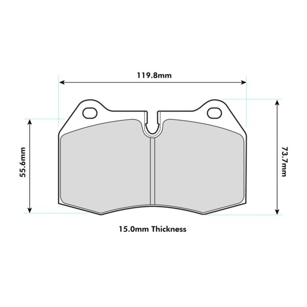 8071PCS1 - PBS ProComp S1 Brake Pads; Front - Image 2