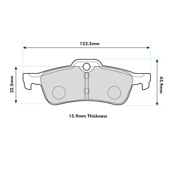 8139PR - PBS ProRace Brake Pads; Rear - Image 2