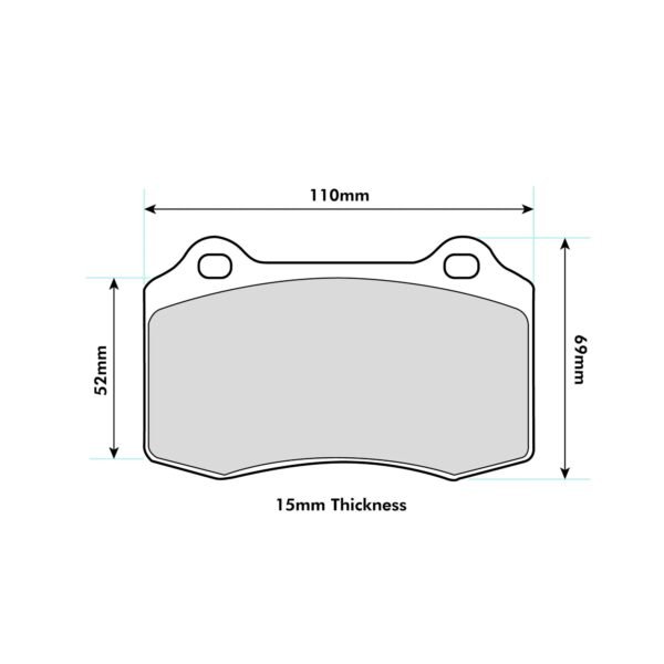 8003PCS1 - PBS ProComp S1 Brake Pads; Front/Rear - Image 2