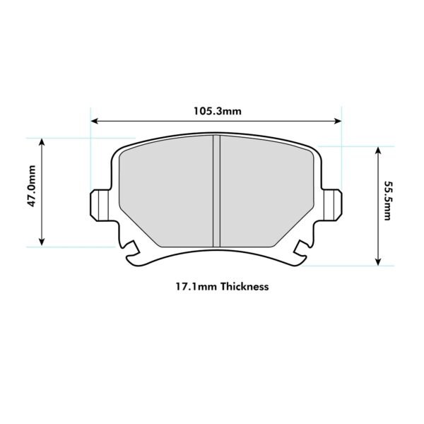 8312PT - PBS ProTrack Brake Pads; Rear - Image 2