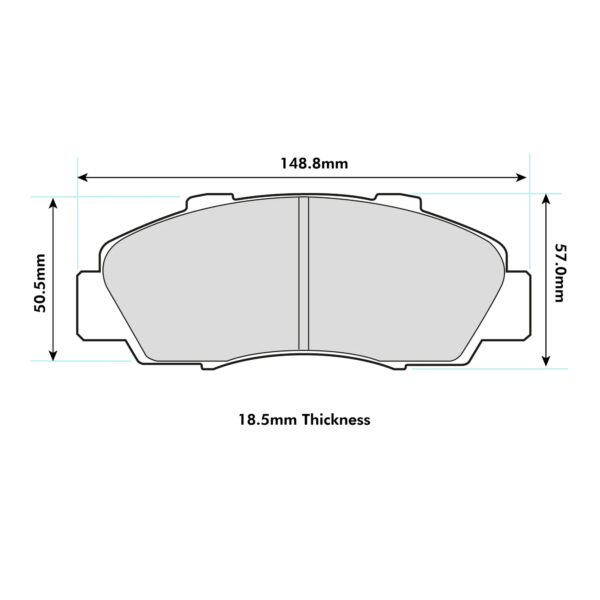 1206PT - PBS ProTrack Brake Pads; Front - Image 2
