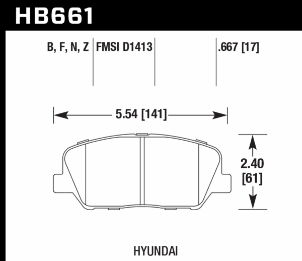 HB661B.667 - Hawk HPS 5.0 Brake Pads; Front - Image 2