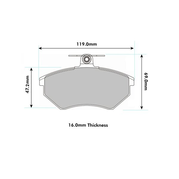 1325PR - PBS ProRace Brake Pads; Front - Image 2