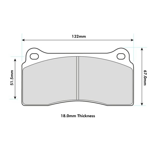 8755PT - PBS ProTrack Brake Pads; Front/Rear - Image 2