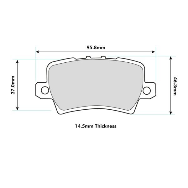 8417PT - PBS ProTrack Brake Pads; Rear - Image 2