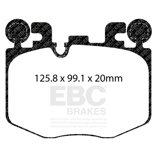 DP82522RP1 - EBC RP-1 Brake Pads; Front - Image 2