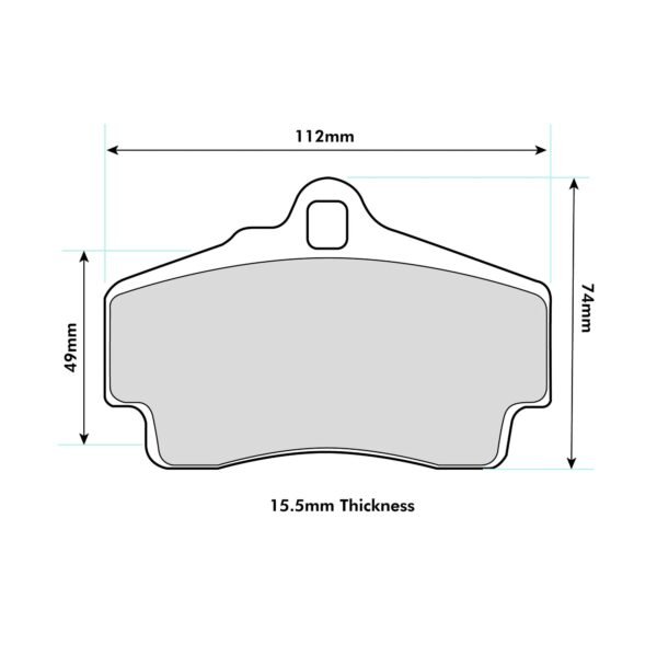 8370PR - PBS ProRace Brake Pads; Rear - Image 2