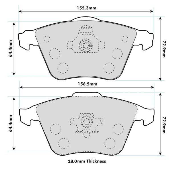 8602PR18TH - PBS ProRace Brake Pads; Front - Image 2