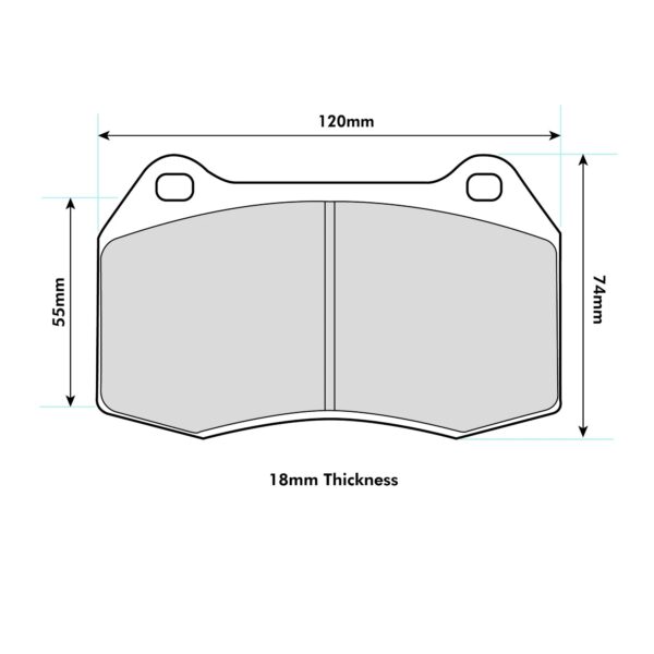 0904PR - PBS ProRace Brake Pads; Front/Rear - Image 2