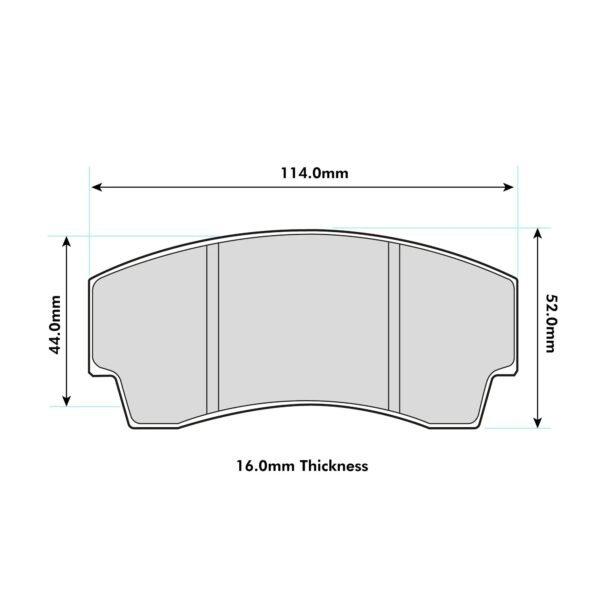 8495PT - PBS ProTrack Brake Pads; Front - Image 2