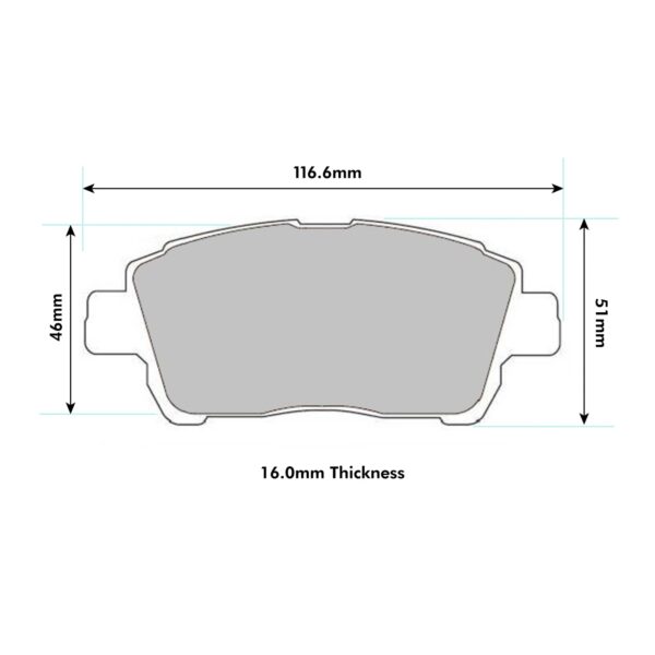 0984PR - PBS ProRace Brake Pads; Front - Image 2