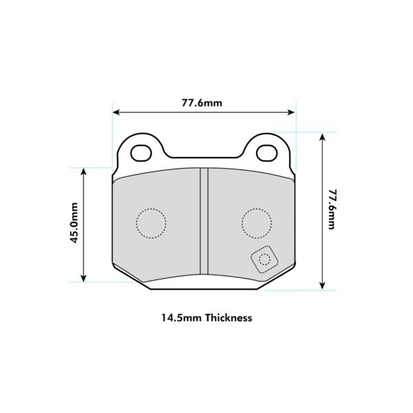 8198PR - PBS ProRace Brake Pads; Rear - Image 2