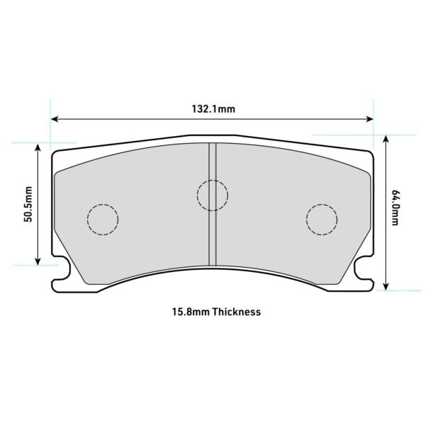 8457PCS1 - PBS ProComp S1 Brake Pads; Front - Image 2