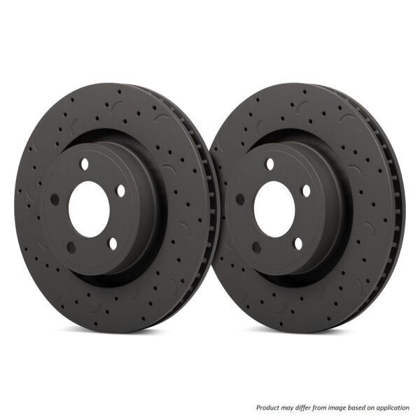 HTC4937 - Hawk Talon Slotted & Drilled Brake Discs; Rear