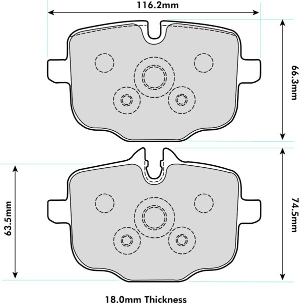8603PR - PBS ProRace Brake Pads; Rear - Image 2