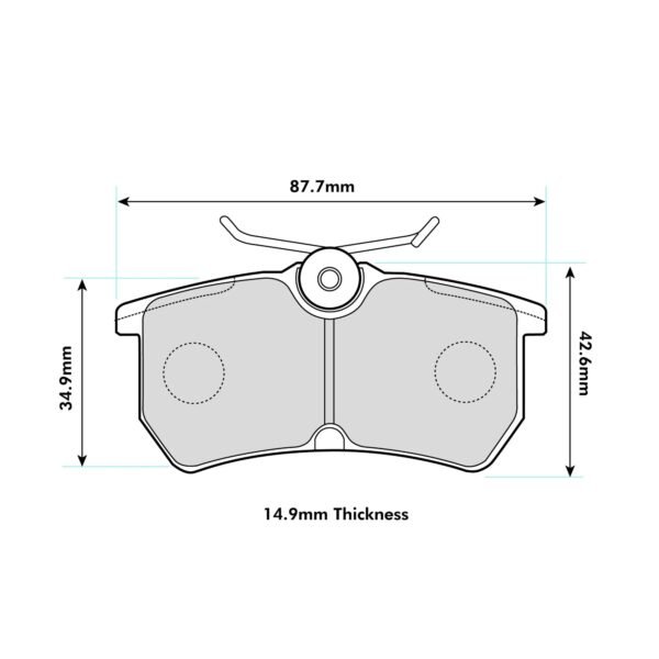 8171PR - PBS ProRace Brake Pads; Rear - Image 2