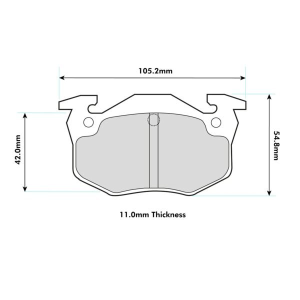 1301PR - PBS ProRace Brake Pads; Rear - Image 2