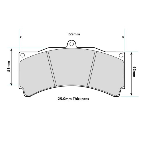 8448PC25S1 - PBS ProComp S1 Brake Pads; Front - Image 2