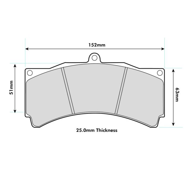 8448PC25S3 - PBS ProComp S3 Brake Pads; Front - Image 2