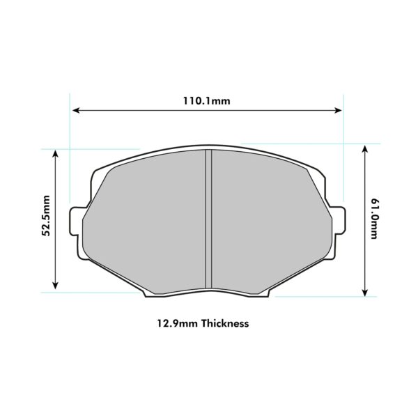 1282PT - PBS ProTrack Brake Pads; Front - Image 2