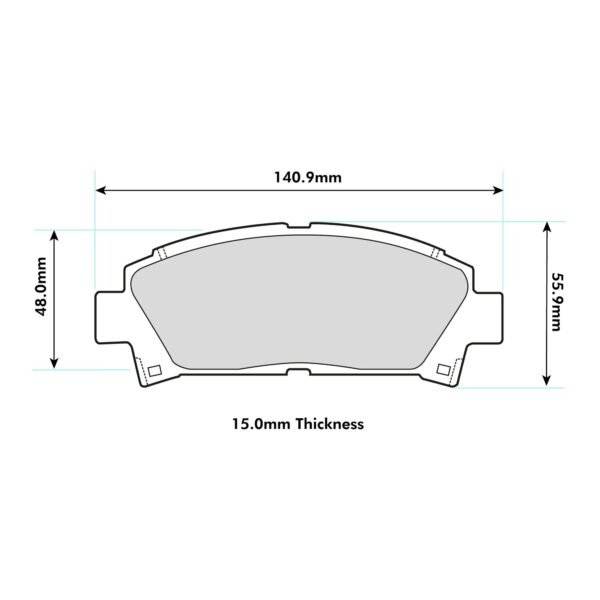 1352PT - PBS ProTrack Brake Pads; Front - Image 2