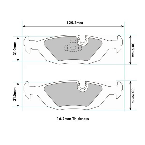 0296PT - PBS ProTrack Brake Pads; Rear - Image 2