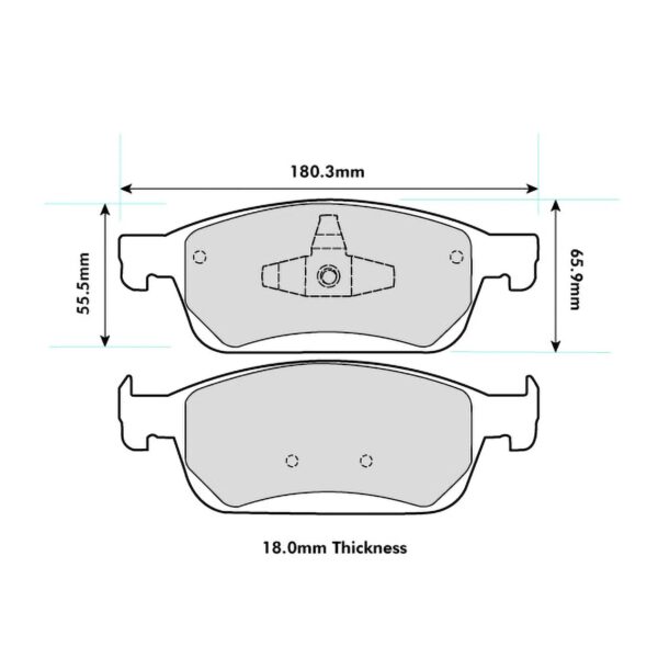 8621PR - PBS ProRace Brake Pads; Front - Image 2
