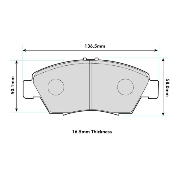 1286PT - PBS ProTrack Brake Pads; Front - Image 2