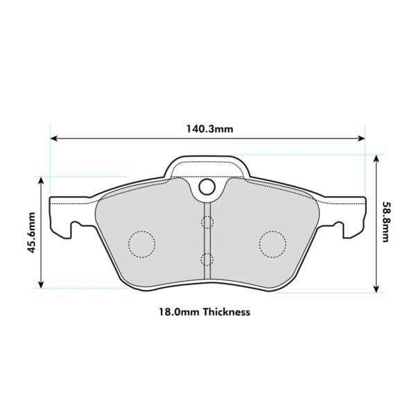 8138PT - PBS ProTrack Brake Pads; Front - Image 2
