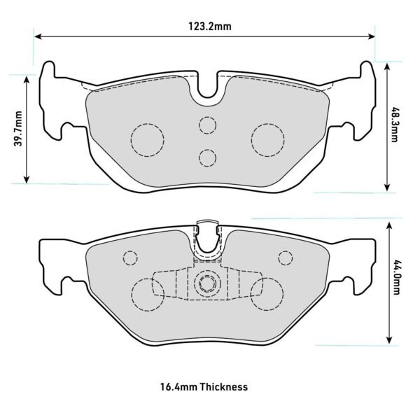 8324PT - PBS ProTrack Brake Pads; Rear - Image 2