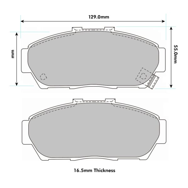 1292PT - PBS ProTrack Brake Pads; Front - Image 2
