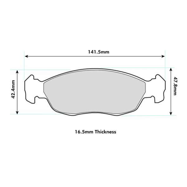 1339PR - PBS ProRace Brake Pads; Front - Image 2
